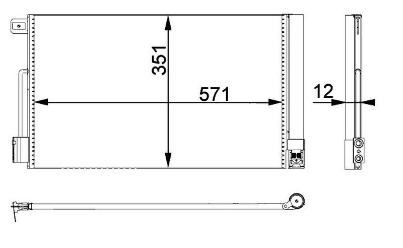 AC Condenser Alfa Romeo 4C / Alfa Romeo Guilietta / Fiat Fiorino / Fiat Punto