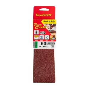 Tork Craft Sanding Belt 60 X 400Mm 60Grit 2/Pack ( For Triton Palm Sander)