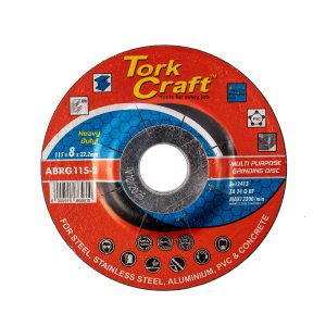 Tork Craft Grinding Disc For Steel 115 X 8.0 X 22.2Mm Steel S/Steel Concret Multi