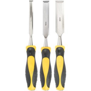 Tork Craft Wood Chisel 140Mm Blade 3Pc 13/19/25 With Pvc Handle