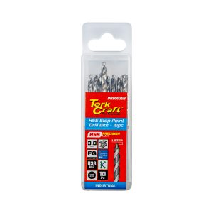 Tork Craft Precision-Max Step Point 3.0Mm Hss Drill 10 Pack