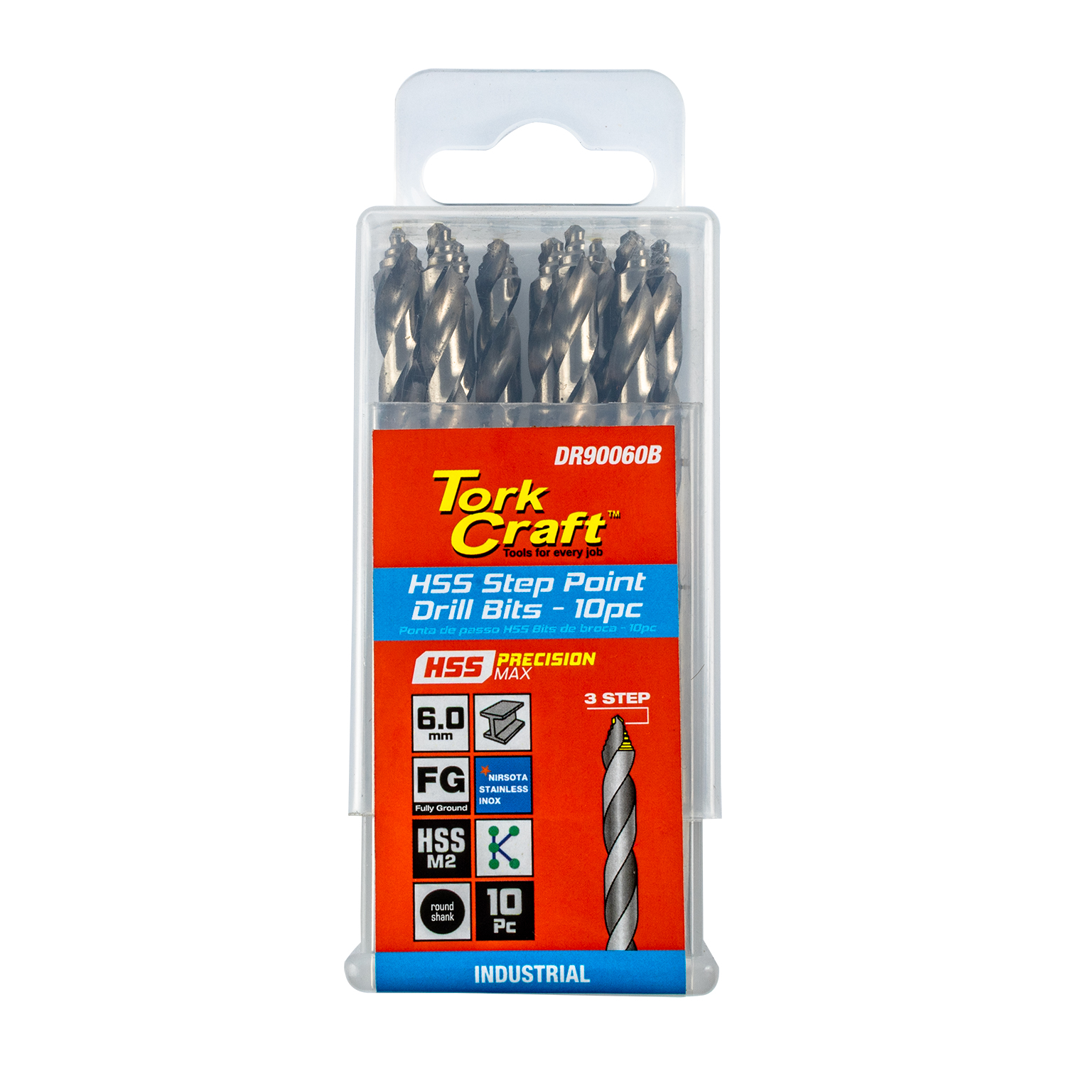 Tork Craft Precision-Max Step Point 6.0Mm Hss Drill 10 Pack