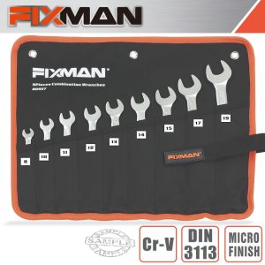 Fixman 9Pcs Combination Spanner Set 8-10-11-12-13-14-15-17-19