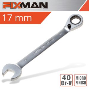 Fixman Reversible Combination Ratcheting Wrench 17Mm