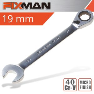 Fixman Reversible Combination Ratcheting Wrench 19Mm