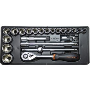 Fixman 22-Pc 1/2' Dr.Sockets & Accessories