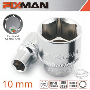 Fixman 1/2' Drive Hex Socket 10Mm X 21.8Mm
