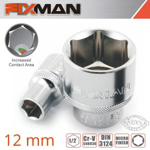 Fixman 1/2' Drive Hex Socket 12Mm X 21.8Mm
