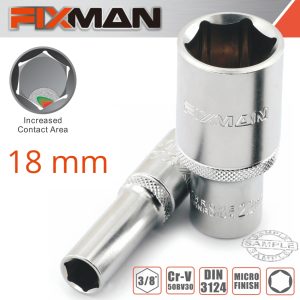 Fixman 3/8' Dr Deep Socket 18Mm