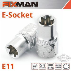 Fixman 3/8' Drive E-Socket 6 Point E11