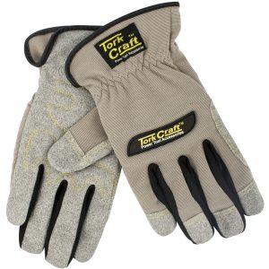 Tork Craft Mechanics Glove Medium Synthetic Leather Palm Spandex Back