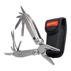 Tork Craft Multitool Silver With Led Light & Nylon Pouch In Blister