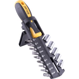 Tork Craft 15Pc Screwdriver Set With Bits Sockets And Belt Clip