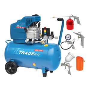 Trade 50L / 1.5Kw / 2.0Hp Lubricated With 5Pc Air Tool Kit