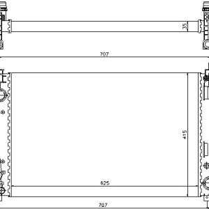 Alfa Radiator-cooling-aluminium (625x415x29)