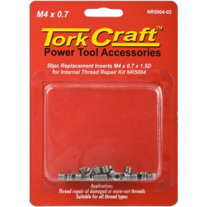 Tork Craft Thread Repair Kit M4 X 0.7 X1.5D Repl. Inserts For Nr5004
