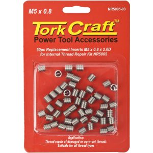 Tork Craft Thread Repair Kit M5 X 0.8 X 2.0D Repl. Inserts For Nr5005