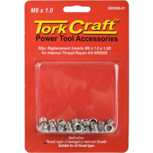 Tork Craft Thread Repair Kit M6 X 1.0 X 1.0D Repl. Inserts For Nr5006
