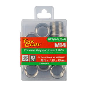 Tork Craft Repl. Insert 10Pc M14 X 1.25 X 15Mm S/Steel For Nr7014125
