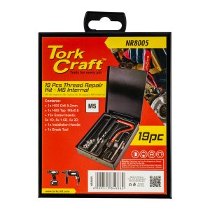 Tork Craft Thread Repair Kit 19Pc M5 X 0.8Mm Internal (Metal Box)