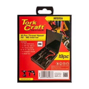 Tork Craft Thread Repair Kit 19Pc M6 X 1.0Mm Internal (Metal Box)