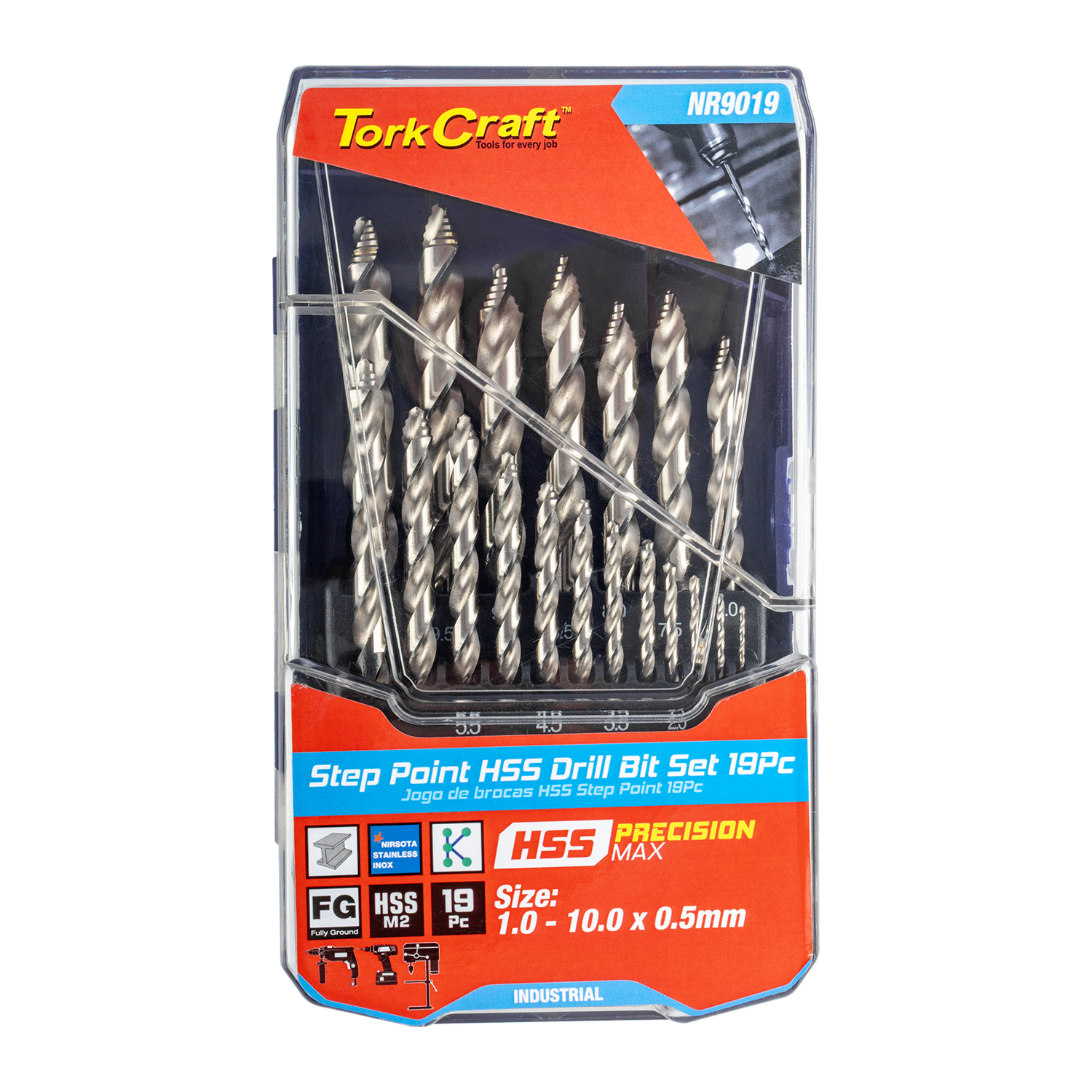 Tork Craft Precision-Max Step Point 19Pce Drill Set 1-10Mm X 0.5Mm