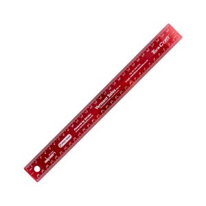 Tork Craft 300Mm Cork Backed Stainless Steel Ruler Red