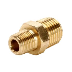 Aircraft Nipple Brass 1/8X3/8 M/M