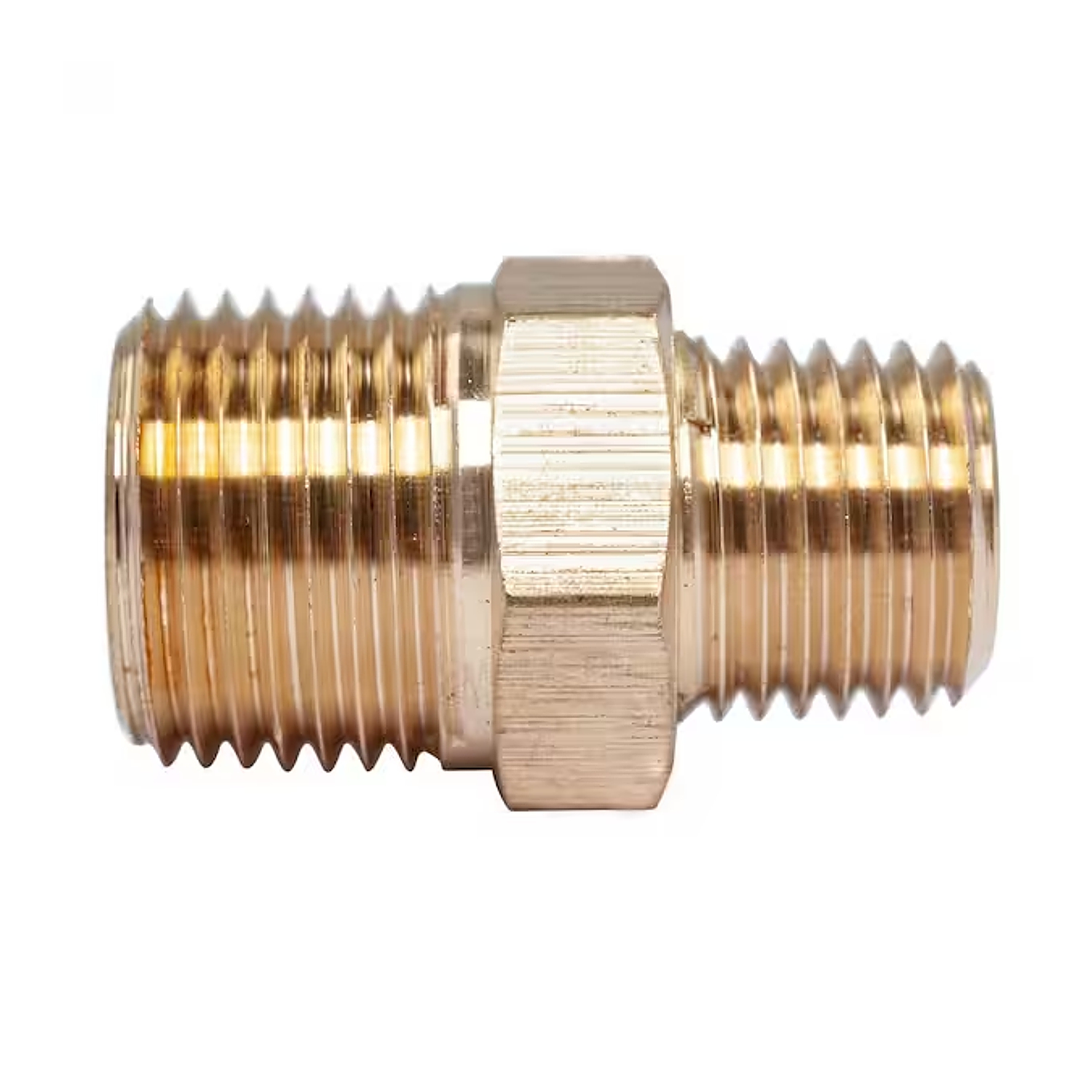 Aircraft Nipple Brass 1/4X3/8 M/M