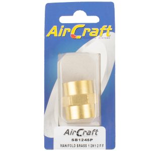 Aircraft Manifold Brass 1/2X1/2 F/F 1Pc Pack