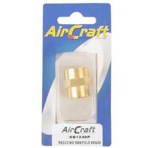 Aircraft Reducing Manifold Brass 1/4X3/8 F/F 1Pc Pack