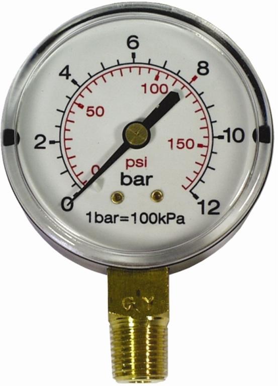 Aircraft Press. Gauge 63Mm 1/4' Bot. Fit 0-16Bar 0-1600Kpa