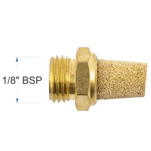 Aircraft Muffler Brass Conical 1/8' Male
