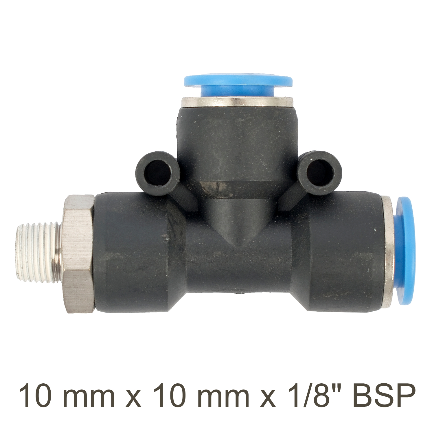 Aircraft Pu Hose Fitting Tee 10Mm X 10Mm X 1/8'M