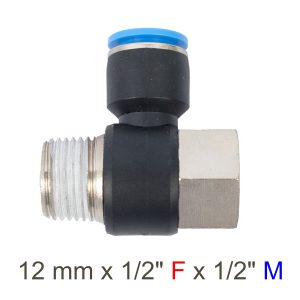 Aircraft Pu Hose Fitting Tee 12Mm X 1/2'F X 1/2'M
