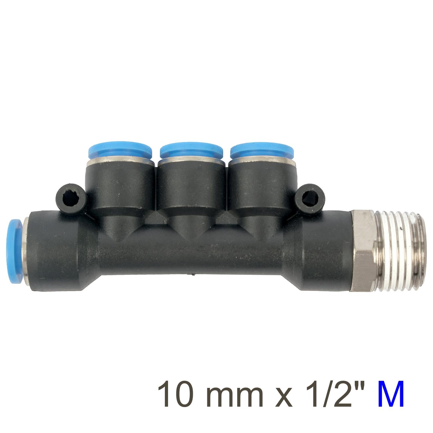 Aircraft Pu Hose Fitting Manifold 4 X 10Mm Port X 1/2'M