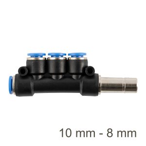 Aircraft Red. Insert Manifold Side 4-Port Pu 10Mm - 8Mm