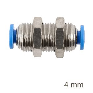 Aircraft Metal Bulkhead Str. Connector 4Mm