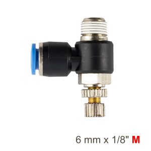 Aircraft Flow Control Swiv. Elbow Pu 6Mm X 1/8' M