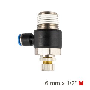 Aircraft Flow Control Swiv. Elbow Pu 6Mm X 1/2' M
