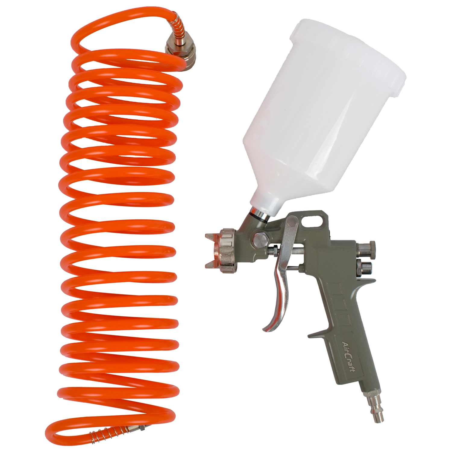 Aircraft Grav Feed Spray Gun 1.5Mm Nozzle With 5M Spiral Hose