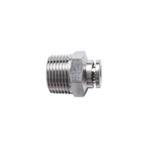 Aircraft Metal Pu Fitting Straight 6Mm X 3/8' M