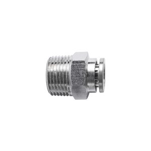 Aircraft Metal Pu Fitting Straight 8Mm X 3/8' M