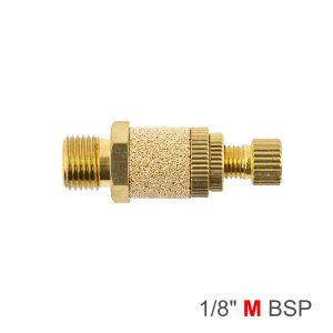 Aircraft Flow Control Silencer Brass 1/8' M