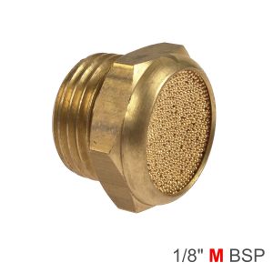 Aircraft Muffler Brass Flat 1/8' Male