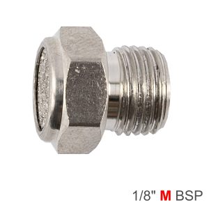 Aircraft Muffler Metal Flat 1/8' Male