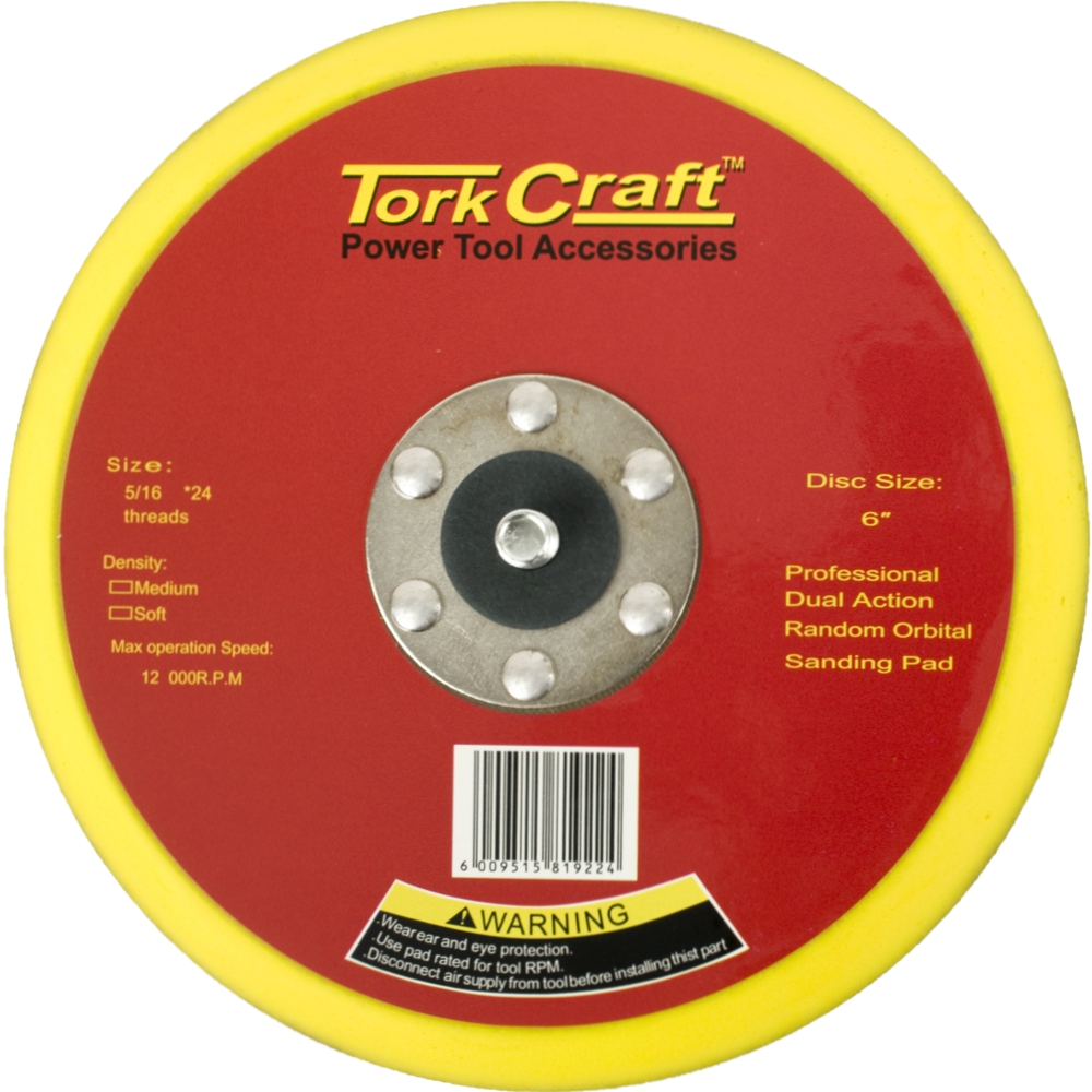 Tork Craft Da Sander Pad Psa 5 16 - 24Unf Med Soft 150Mm 6'