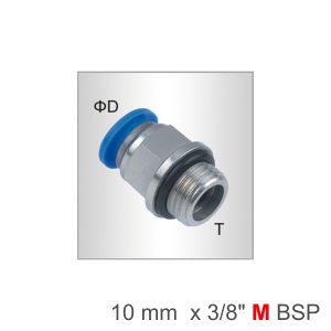 Aircraft Pu Fitting Str. Stud W/O-Ring 10Mm-3/8 M