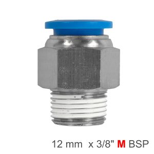 Aircraft Pu Hose Fitting Straight Stud 12Mm-3/8 M