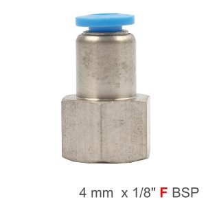 Aircraft Pu Hose Fitting Straight Stud 4Mm-1/8 F